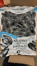 Mussels, 20-30 pc/lb, Green Seafoods, Frozen, NW, 10 lb, 5x 2 lb