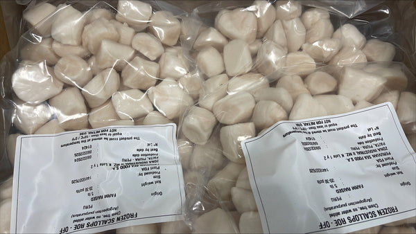 Sea Scallops, 20-30, Frozen, Peru, NW, 30 lb, 6x5lb