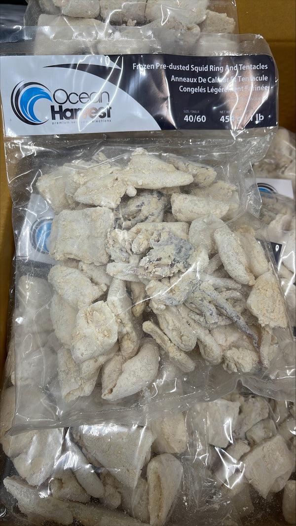 Squid, (Loligo For.), 40-60, Pre/D R&T, GF, Frozen, NW, 20 lb, 20 x 1 lb