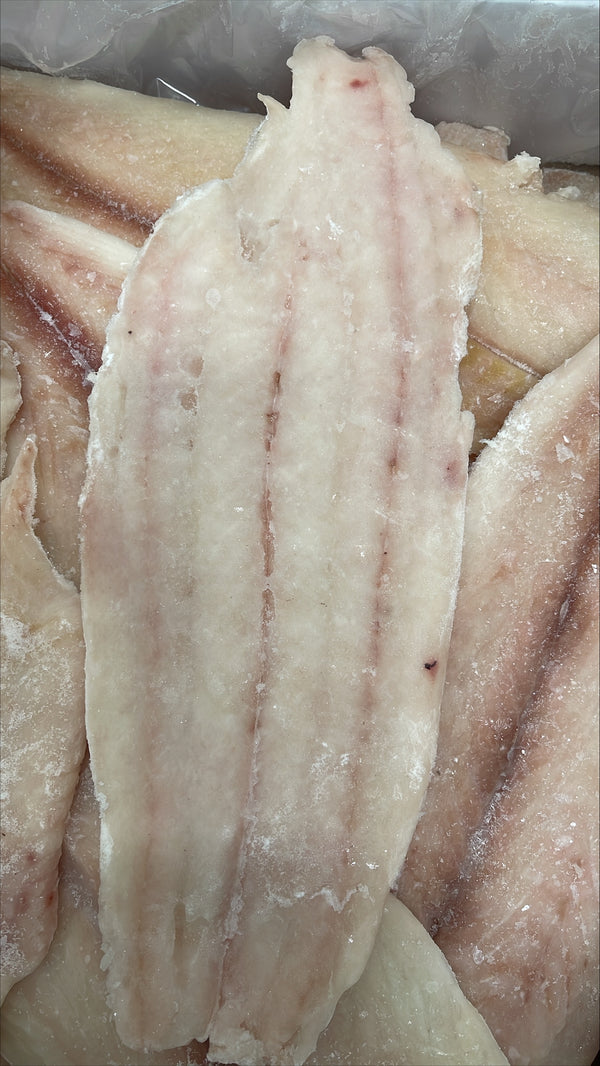 Halibut, (California), 1-3 lb, Fletches, Skinless, Boneless, Frozen, NW, 20 lb