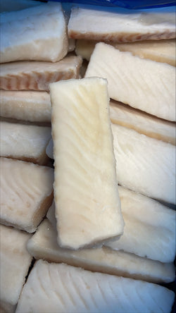 Haddock, 4 oz, Loins, Skinless, Boneless, J-Cut, Frozen, NW, 10 lb