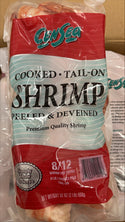 Shrimp (Black Tiger), 8-12, Cooked PDTO, Frozen, Vietnam, Censea, NW, 10 lb, 5x2lb