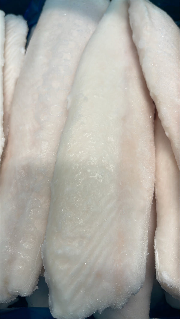 Halibut, (Pacific), 6-8oz, Fletches, Skinless, Boneless, Frozen, NW, 10 lb